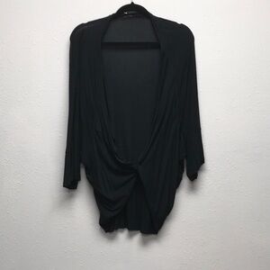 Pete & Greta for Johnny Was Black Knit Shrug Poncho